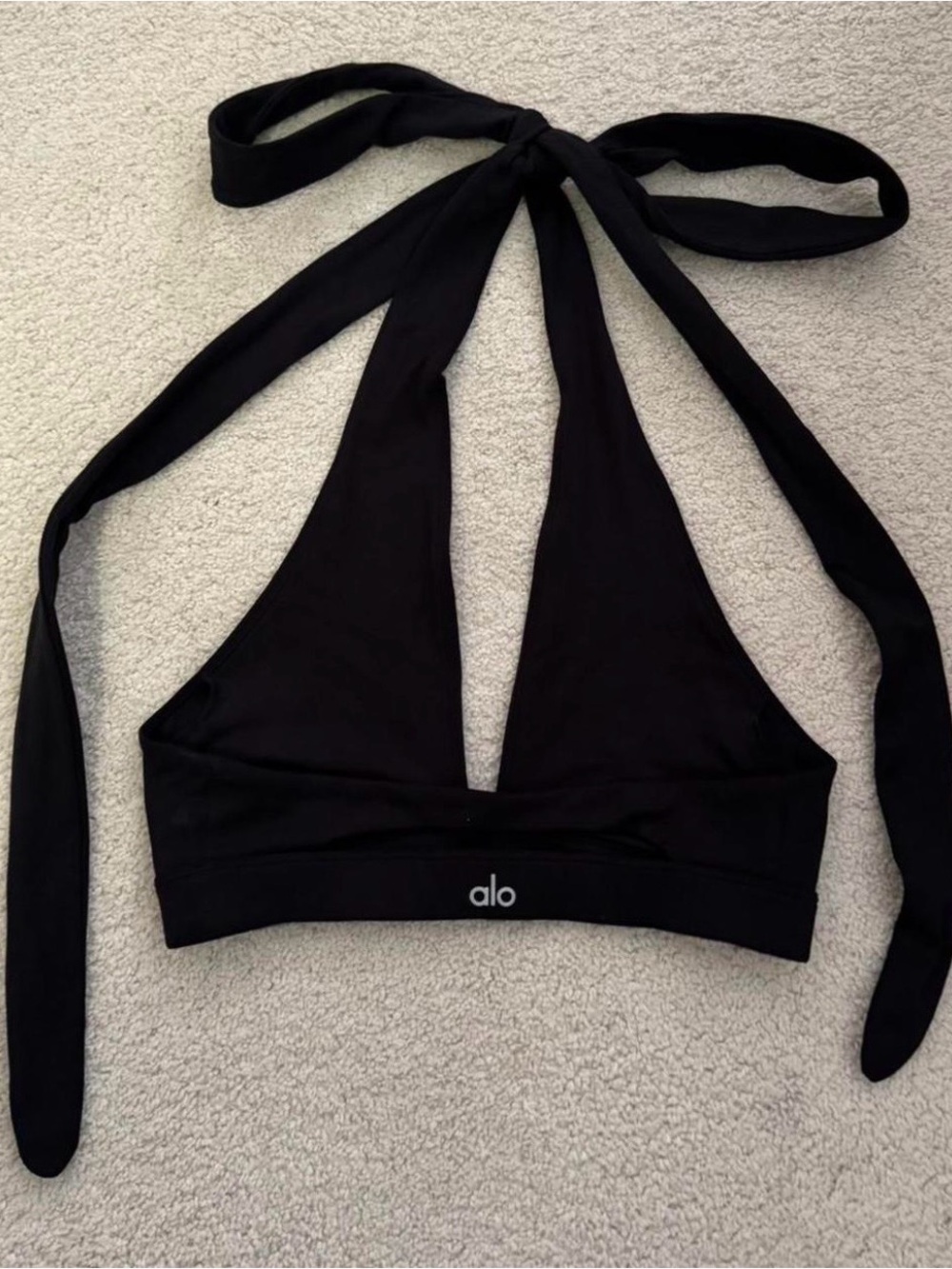 Alo Black Halter Sports Bra